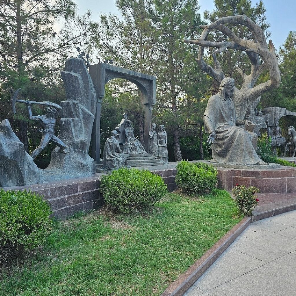 Sculptures in Nizami Ganjavi Museum & Mausoleum