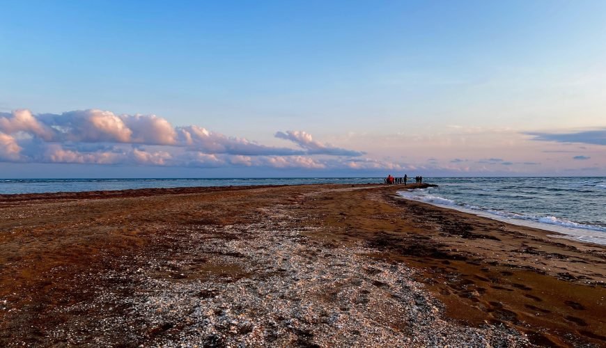 Shahdili Spit in Absheron National Park, Azerbaijan
